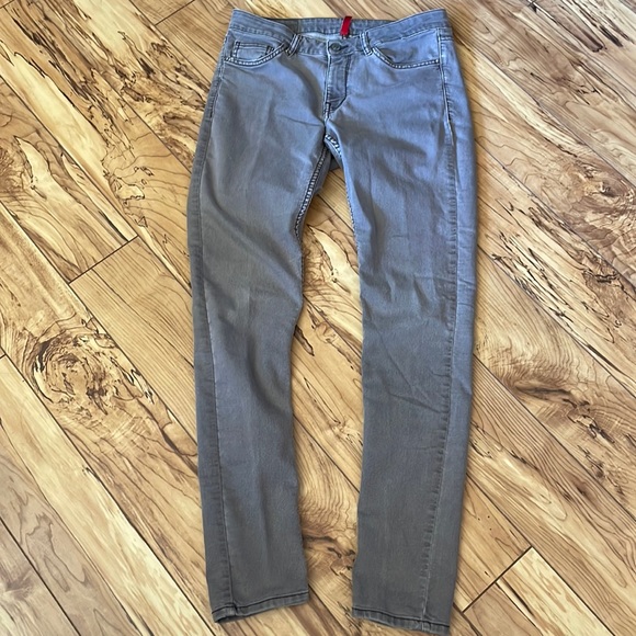 Divided Jeans Hm Divided Gray Denim Skinny Straight Leg Jeans